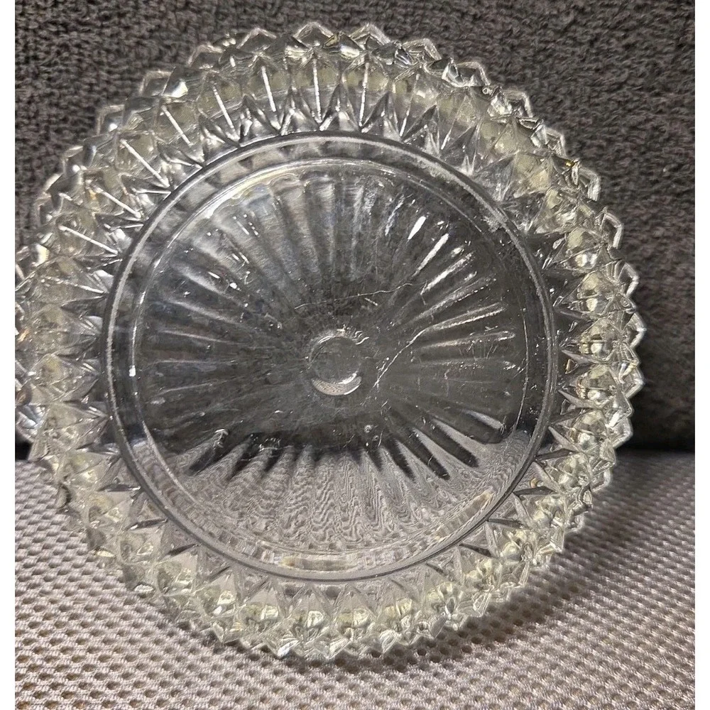 Vintage Crystal Starburst Candy Dish 5